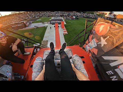 JUMPING A COUCH OVER THE NITRO CIRCUS MEGA RAMP!