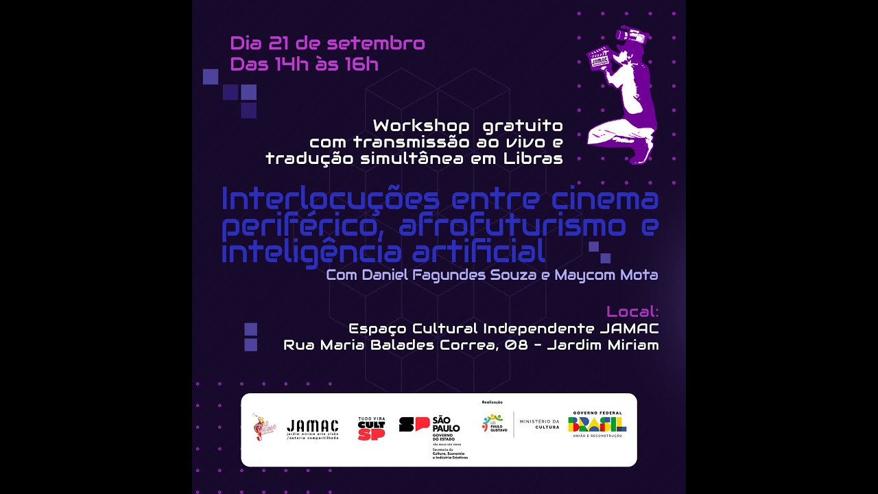 WORKSHOP | Interlocuções entre cinema periférico, afrofuturismo e inteligência artificial