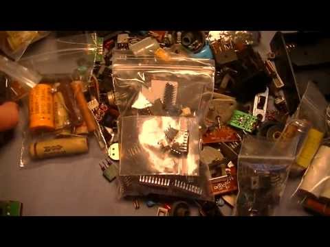 Huge Collection of Random Electronic Components - Some Vintage Capacitors Transformers