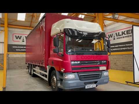 New In Stocklist For Sale: DAF CF75.310 EURO 5, 6X2 26 TONNE CURTAINSIDER – 2013 – DK63 ACU