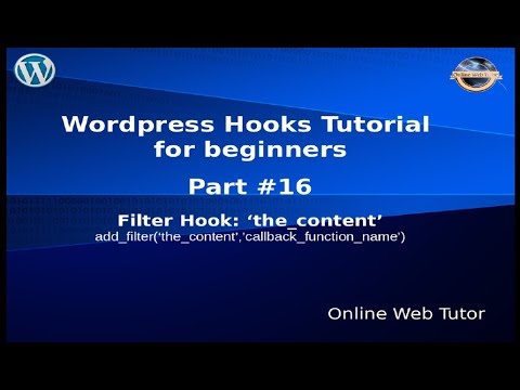 Wordpress Hooks Tutorial for beginners from scratch 16 Filter hook the content
