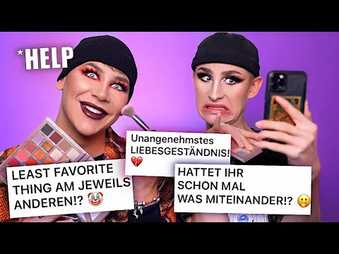 'Meinung zu Marvyns Schönheits-OP's?' 😳🤭 UNANGENEHME FRAGEN BESTIMMEN UNSER MAKEUP 🤡 @OskarArtem