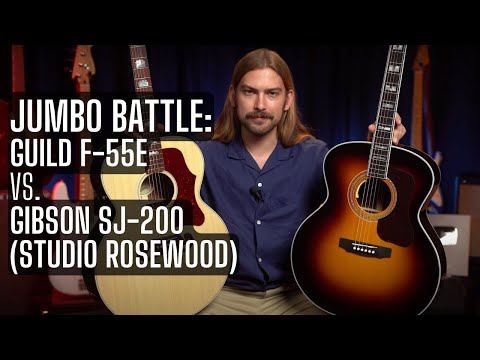 Rosewood Jumbo Battle | Gibson SJ-200 Studio vs. Guild F-55E