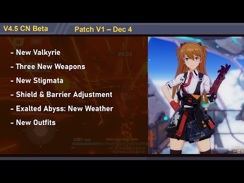 V4.5 Beta Patch V1 - Asuka, Shield & Barrier, Exalted Abyss, New Outfits | Honkai Impact 3 崩坏3