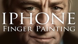 Robert De Niro Finger Painting on iPhone