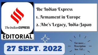 27th September 2022 | Gargi Classes The Indian Express Editorials & Idea Analysis | By R.K. Lata