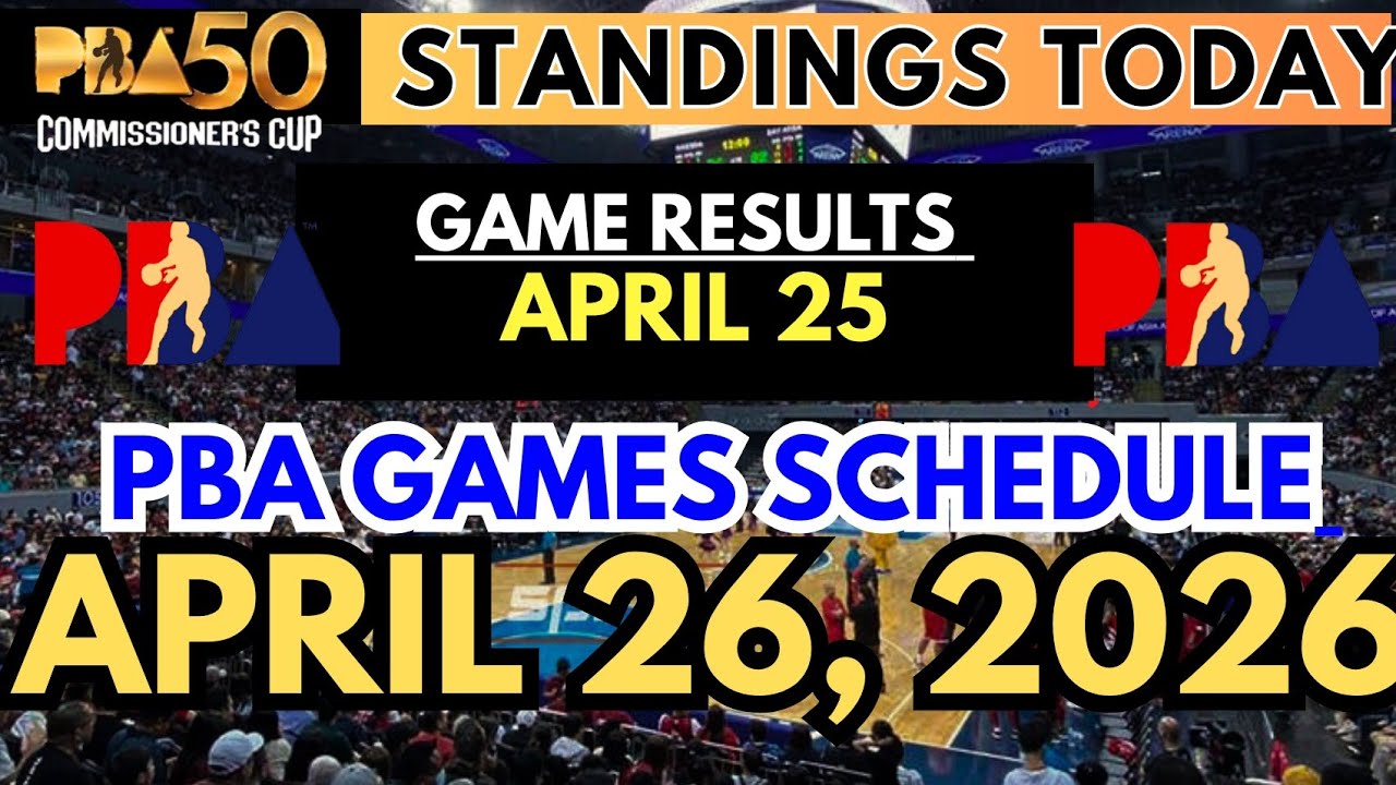 PBA STANDINGS as of APRIL 25, 2026 | GAME RESULTS TODAY | GAME SCHEDULE •APRIL 26 #pba #pbastandings