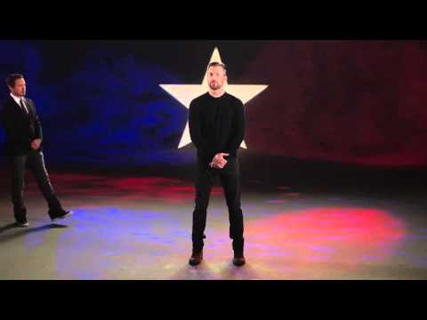 The 'Captain America: Civil War' cast join Chris Evans for a battle hymn.