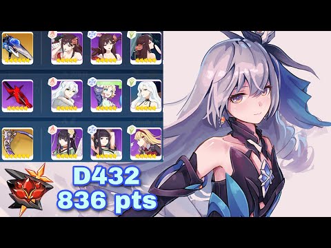 [Honkai Impact 3] Ex-Abyss Red Lotus (D432) - Huodou 836 pts - HR(SS1) BB RC (Fuxi 3*)