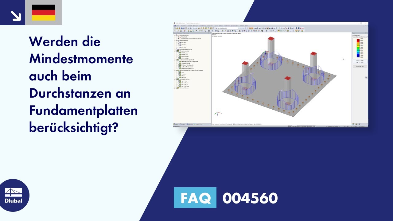 FAQ 004560 | Werden die Mindestmomente auch beim Durchstanzen an Fundamentplatten berücksichtigt?