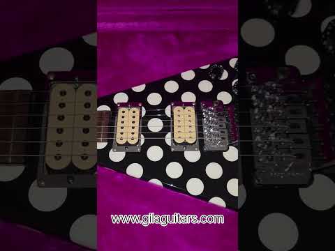 VIDEO! Jackson USA Custom Shop Randy Rhoads Tribute Flying V 1998 Polkadot image 24