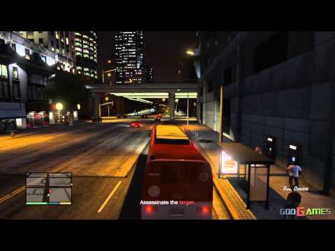 GTA V PS3 Gameplay / Walkthrough / Playthrough / 1080P Part 66 - The Bus Assassination
