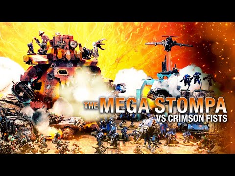 Orks vs Crimson Fist. Unleashing the God-busta Megastompa! Warhammer 40k