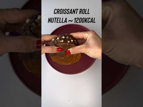 Comparação calórica de um croissant roll de Nutella #emagrecimento #emagrecer #gym