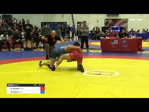 Greco-Roman 55 RR Rnd 2 - Camden Russell (MWC ) vs. Max Nowry (U.S.)