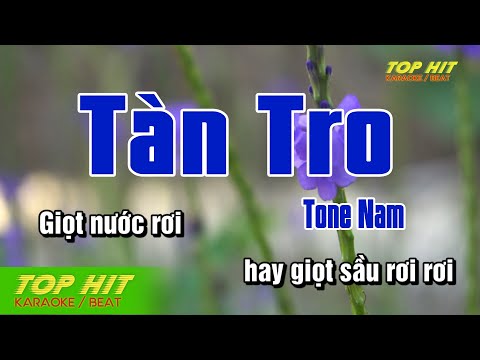 Tàn Tro Karaoke Tone Nam Nhạc Sống | TOP HIT KARAOKE