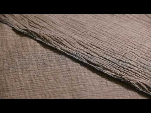Bekleidungsstoff Double Gauze Musselin Windelstoff einfarbig taupe meliert 1,35m Breite