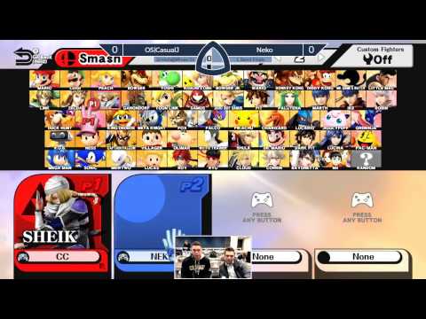 Sm4sh@Mines 54 - OS|CasualJ (Sheik) Vs. Neko (Captain Falcon, Mario) - Losers Semifinals