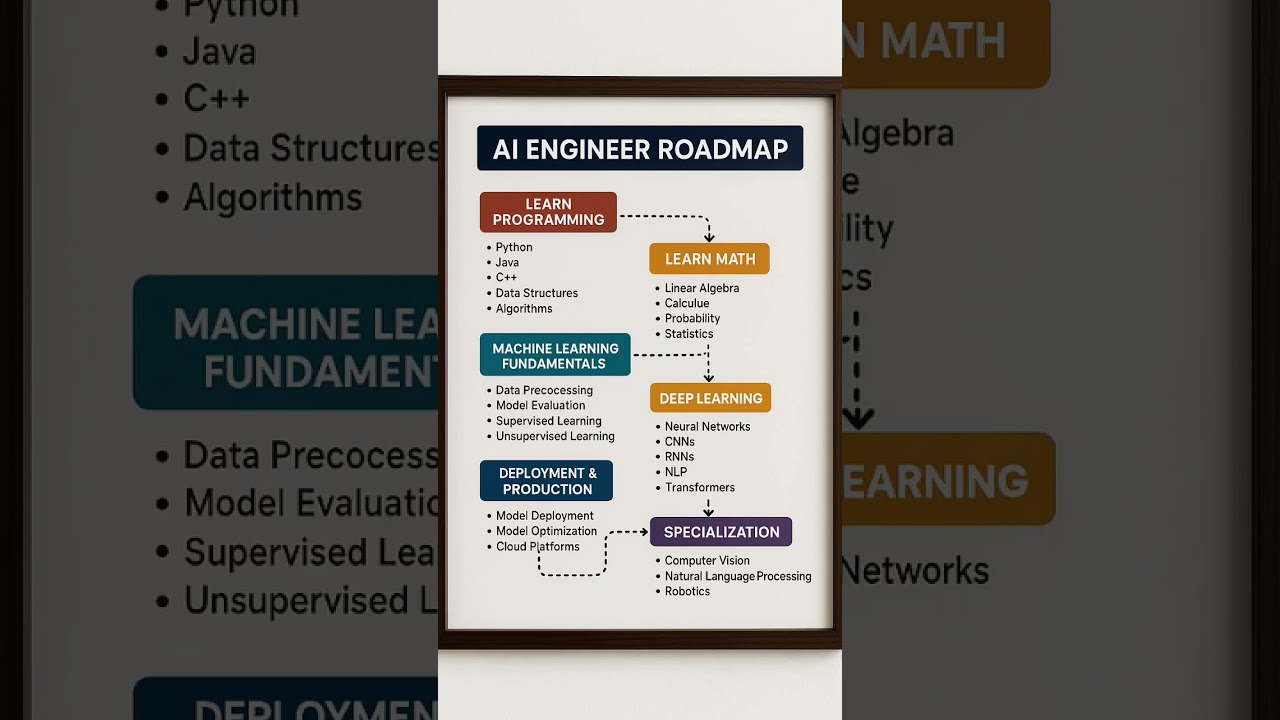 Roadmap for AI Engineer|| #roadmap #ai #technology