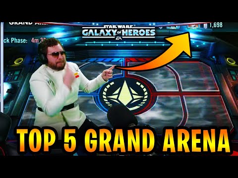 Top 5 Grand Arena Showdown LIVE - Highest Ranked Content Creator in the Galaxy for SWGoH