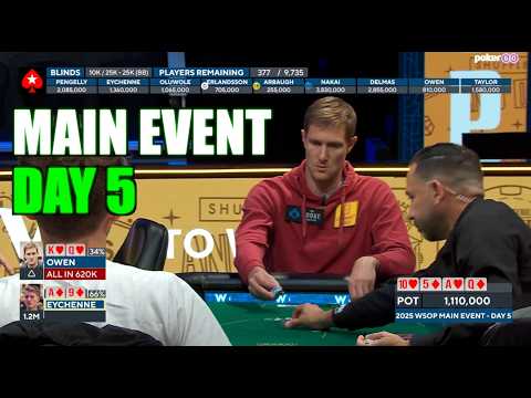 Day 5 Of The MAIN EVENT! I've Got 1 MILLION+! FEATURE TABLE On  BIGGEST STAGE! Poker Vlog Ep 346