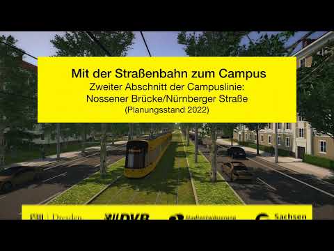 Virtuelle Fahrt durch die Neubaustrecke der Campuslinie