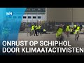 Marechaussee pakt fietsende klimaatactivisten hardhandig aan op Schiphol