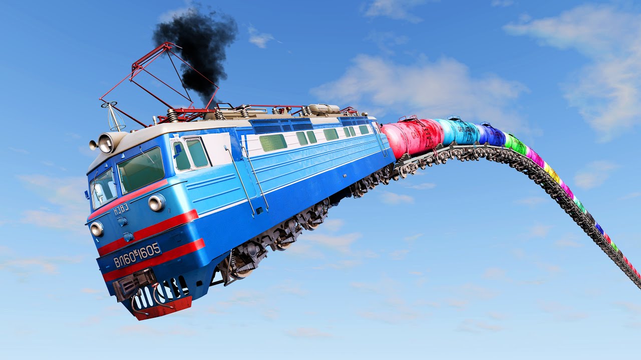 🚂Flying Train Crashes | All Episodes | BeamNG.Drive