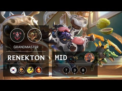 Renekton Mid vs Qiyana - KR Grandmaster Patch 9.18