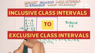 Convert Inclusive Class interval to Exclusive Class Interval | Inclusive and Exclusive Series