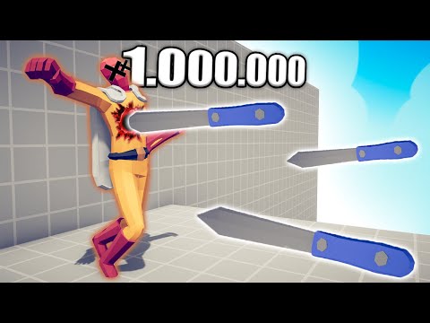 1.000.000 DAMAGE KNIFE vs UNITS - TABS | Totally Accurate Battle Simulator 2023