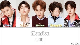 [UNIQ - Monster] 颜色歌词 Color Coded Lyrics
