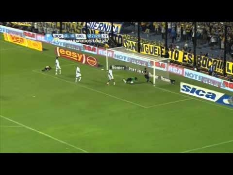 Atajada de Olave. Boca 0 - Belgrano 0. Fecha 10. Torneo Final 2013. Fútbol Para Todos
