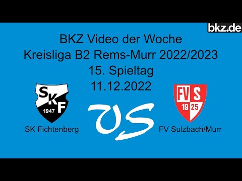 Fußball-Kreisliga B2: SK Fichtenberg - FV Sulzbach