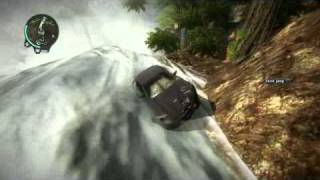 preview picture of video 'Just Cause 2 Water Fall Car Jump'