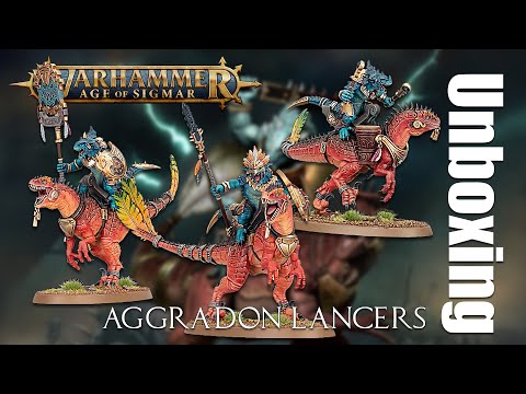 Unboxing Aggradon Lancers Seraphon Warhammer Age of Sigmar #ageofsigmar