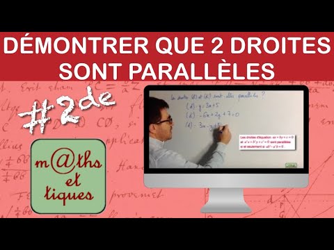 comment démontrer que deux droites sont paralleles