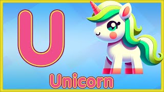 Letter U | Unicorn, Up, Universe & Umbrella - Learn the Letter U