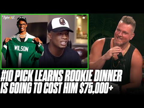 Jets Rookie Garrett Wilson Learns Rookie Dinner Is Going To Cost Him $75,000+ | Pat McAfee Reacts