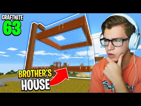 Craftnite: #63 - REACTING TO MY BROTHER'S *NEW* HOUSE... (shocking)