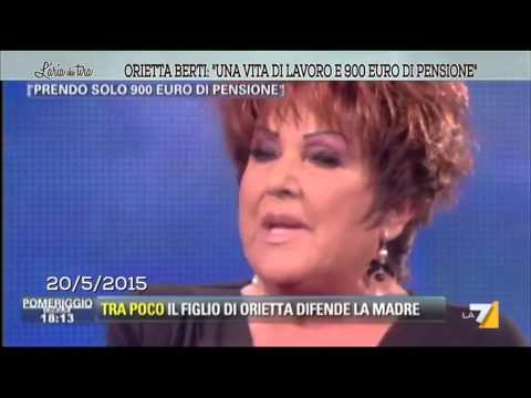 Orietta Berti:'Una vita di lavoro e 900 Euro di pensione'