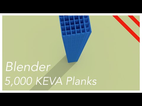 KEVA Planks Tower Destruction | Blender | 5000 Planks Tower Demolition