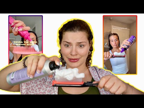 I TRIED the VIRAL MOUSSE + DENMAN BRUSH VOLUME HACK (hairstylist reacts)