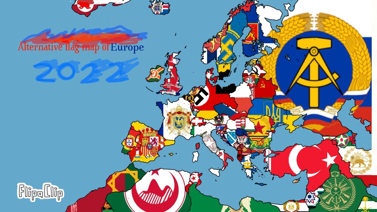 Alternative Flag Map of Europe