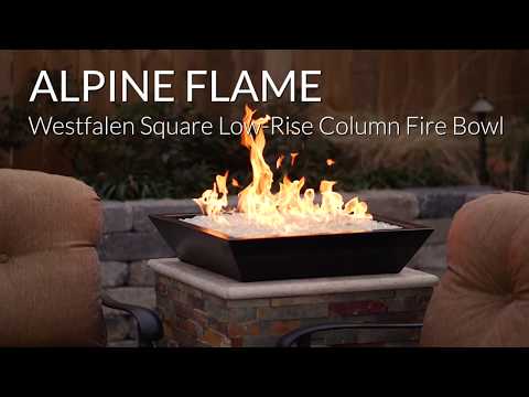 Alpine Flame Westfalen Low-Rise Column Fire Bowl - Oil Rubbed Bronze