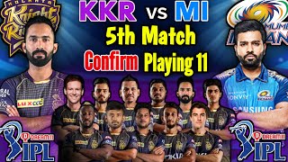 Dream11 IPL 2020 KKR vs MI Match Playing 11 | Kolkata Knight Riders 11 | KKR vs MI Match 2020