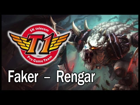 SKT T1 Faker Jungle Rengar - Korea SoloQ Session 8 Full Game