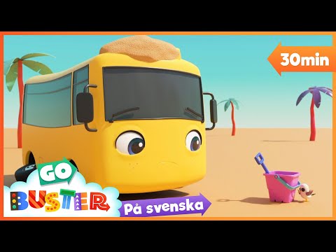 🌞Busters dag på stranden | Go Buster Svenska - tecknade filmer för barn🌞