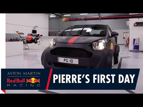 Pierre Gasly's First Day at the Aston Martin Red Bull Racing Factory