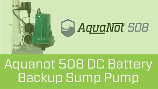Zoeller Aquanot® 508 DC Battery Backup Sump Pump